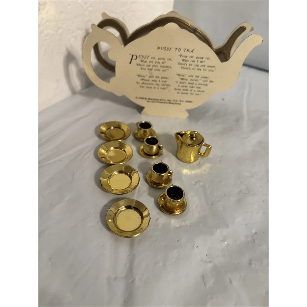 Childs toy Vintage Tea Set & Box  To‎ Tea 1988 Shackman Co EUC